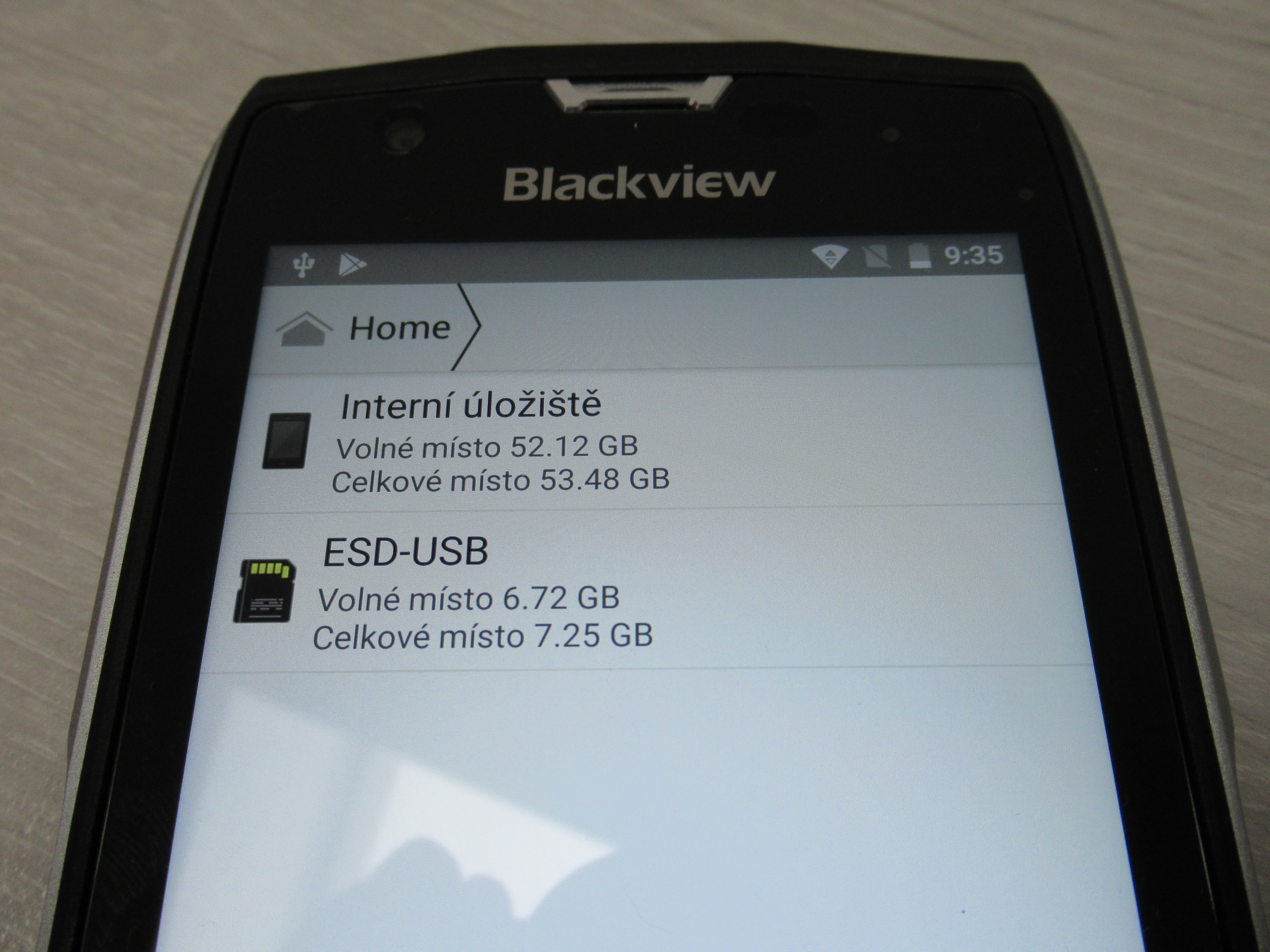 iGET Blackview GBV7000 Pro OTG správce souborů
