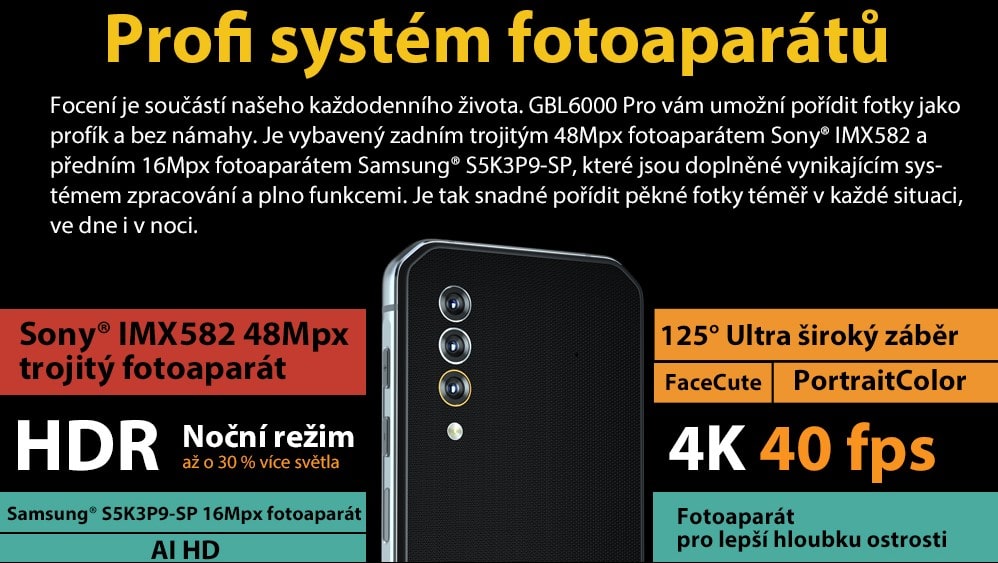 GBL6000 Pro fotoaparát