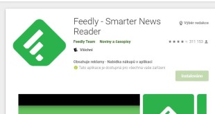 Feedly agregace zpráv