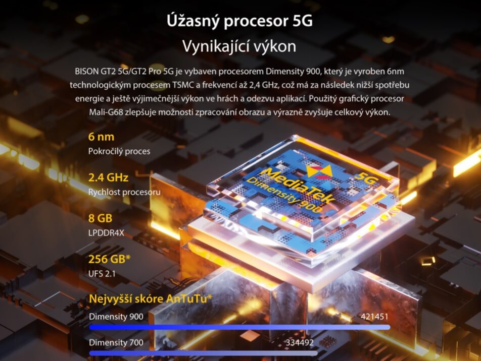 UMIDIGI BISON GT2 a GT2 Pro procesor